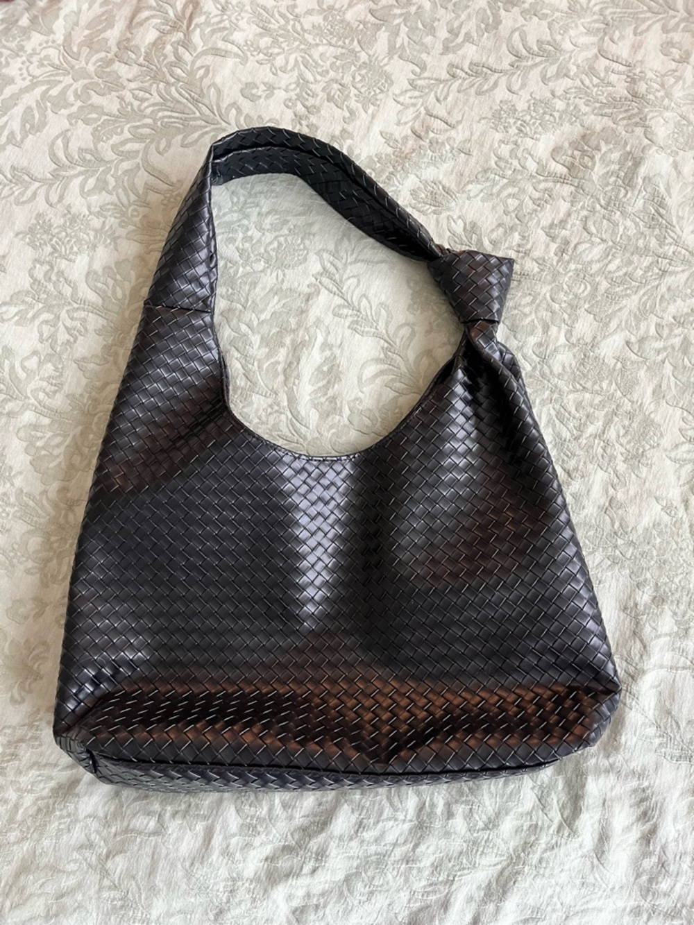 Woven Shoulder Hobo Bag